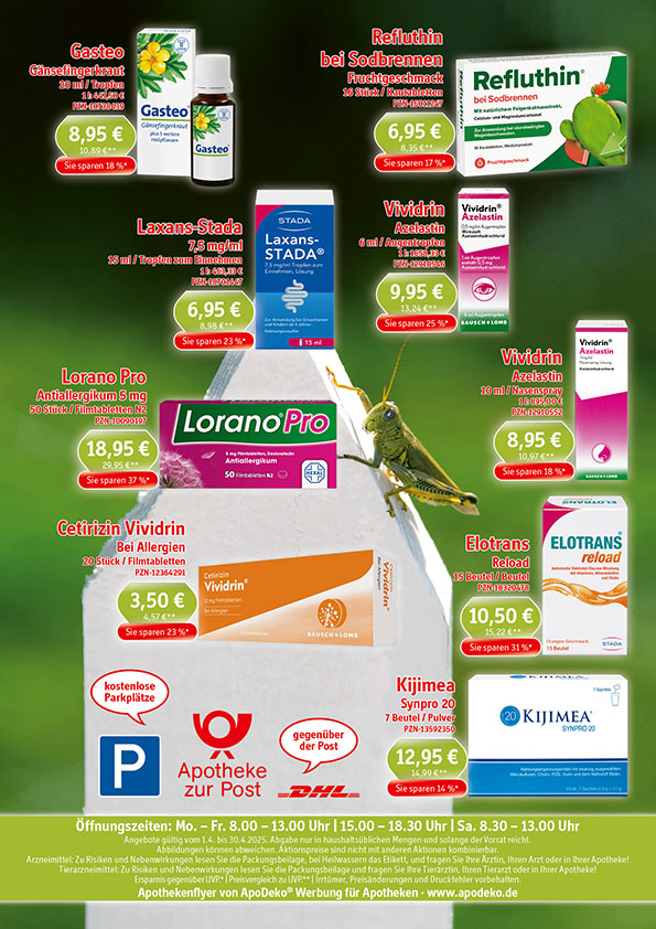 Angebotsflyer Rückseite